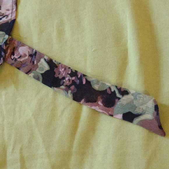 Large Green and Black Floral Johnny Martin Babydoll Dress - Picture 12 of 17